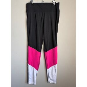 Leggings Pro Womens Black Colorblock Activewear Leggings XL Gym Sporty Workout